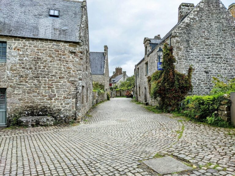 Classic town with cobblestone